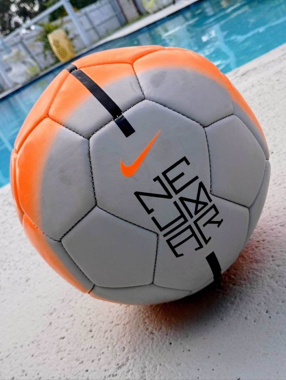 Rare Nike Neymar Jr Soccer Ball Size 5 Orange & Grey